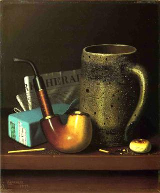 Still Life with Pipe, Mug and Newspaper