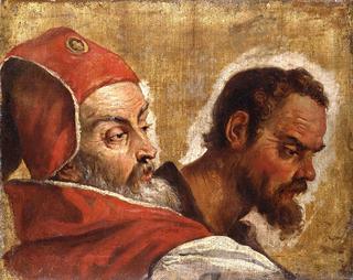 Heads of Two Men: A Scribe or Pharisee and an Apostle?