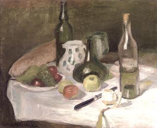 Still LIfe with Fruit and Bottles