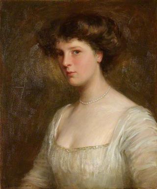 Lady with Pearls in a White Dress