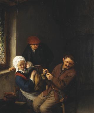 Interior of a Peasant's Cottage: A Child about to be Fed