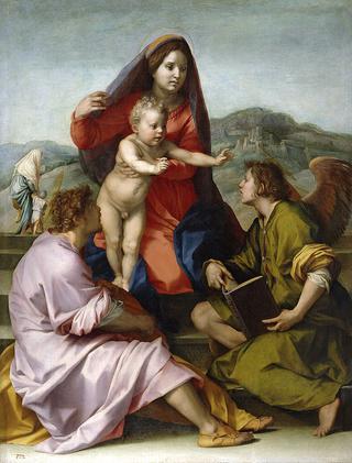 Madonna and Child with Saint Matthew and an Angel