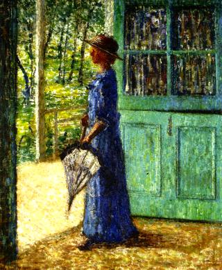 Woman Standing in the Dutch Door