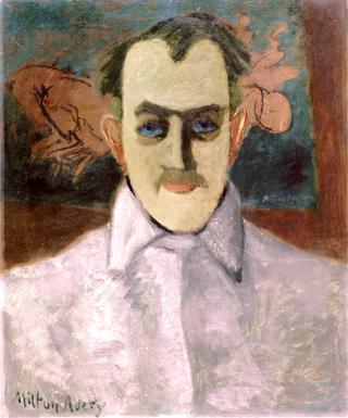 Milton Avery in a Gray Shirt with
