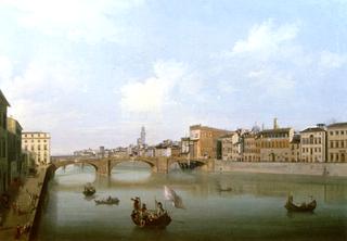 View of the Arno with the Ponte Santa Trinità