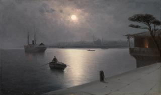 Moonlit Sea Shore
