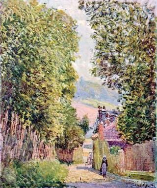 Street in Louveciennes, Sunlight