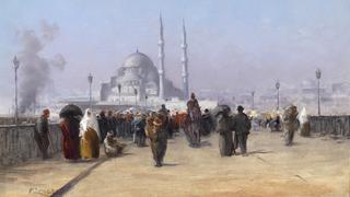 Hustle and Bustle on the Galata Bridge in Constantinople