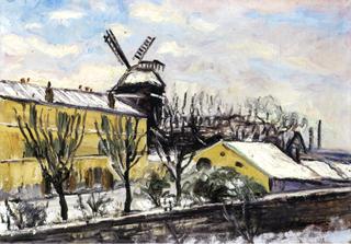 The Moulin de la Galette in the Snow