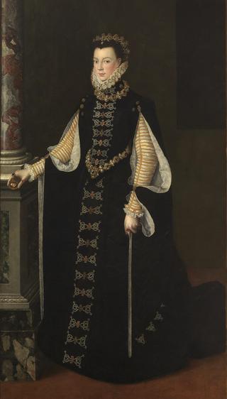 伊莎贝尔·德瓦洛瓦，拿着菲利佩二世的肖像