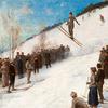Skiing competition in Fjelkenbakken