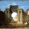 罗马圣彼得穹顶的随想，透过一座被毁坏的凯旋门