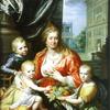 拿骚·迪茨伯爵夫人索菲亚·海德薇与孩子们的慈善肖像