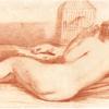 婚姻的寓言：一个裸女躺在床上，和笼子里的一只鸟说话
