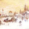 冬天的俄罗斯村庄