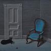 黑猫门蓝椅