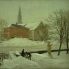 从克里斯蒂安沙文的勒维纳的艺术家住所看：冬日有雪