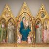 Madonna and Child with Saints Andrew, Benedict, Bernard, and Catherine of Alexandria with Angels [entire triptych]
