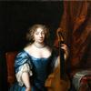 一位女士演奏中提琴的肖像