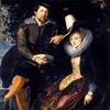 艺术家和他的第一任妻子，伊莎贝拉布兰特，在金银花凉亭
