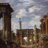 君士坦丁拱门和其他罗马遗迹的随想景观