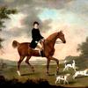 诺埃尔·希尔，贝里克勋爵一号（？），骑着马，带着猎犬