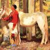 陶斯印第安人和他的马