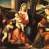 圣洁的家庭与年轻的施洗者圣约翰和亚历山大的圣凯瑟琳