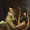 吉恩·多米尼克·法布里·加拉特的肖像画，配以阿纳克里特七弦琴