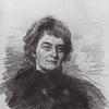 女诗人、作家和文学评论家齐奈达·尼古拉耶夫娜·吉皮乌斯的肖像