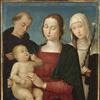 圣母和孩子，还有一个僧侣圣人和锡耶纳的圣凯瑟琳
