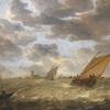在强风中航行的荷兰人，可以看到远处的多德雷赫特