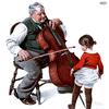 大提琴演奏老人和一个小女孩