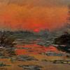 冬天塞纳河畔的日落