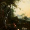 Mountainous Landscape with Waterfall