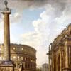 图拉真柱和罗马遗迹的奇幻景观