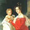 巴伐利亚的索菲公主和她的儿子弗兰兹·约瑟夫，后来的皇帝
