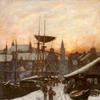 1888年，格林诺克，中码头，冬日的日落