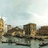 威尼斯，大运河与里亚尔托大桥的景观
