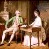 威廉·汉密尔顿爵士和第一夫人汉密尔顿在那不勒斯的公寓里
